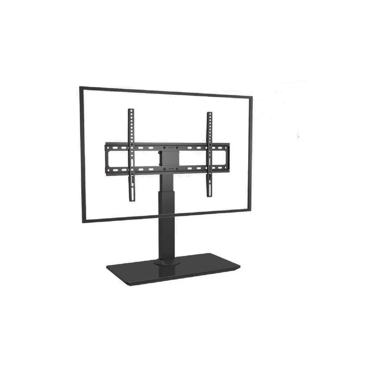 Universal Swivel Tabletop TV Stand With Glass Base Ergonomic Mount